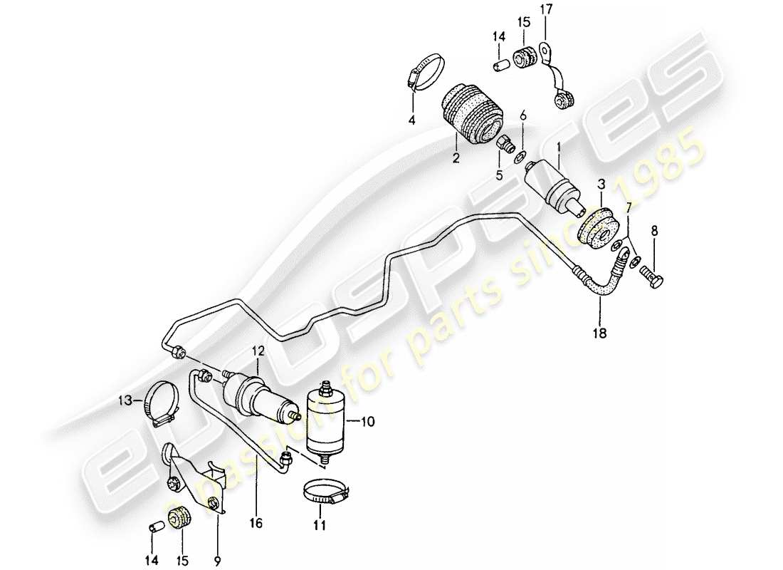 a part diagram from the porsche 964 parts catalogue