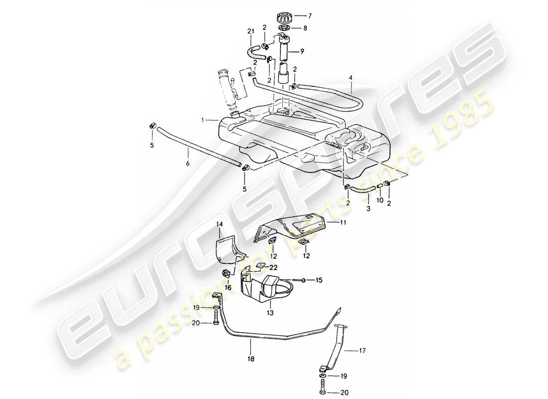 a part diagram from the porsche 968 parts catalogue