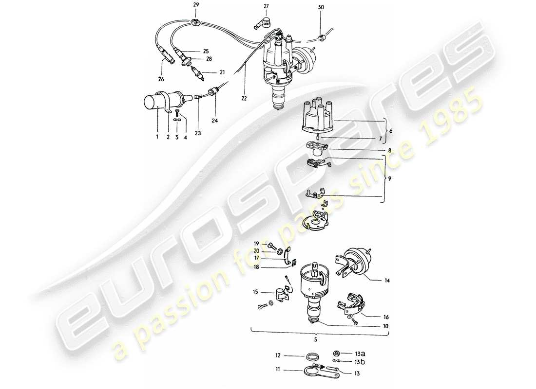 a part diagram from the porsche 914 parts catalogue