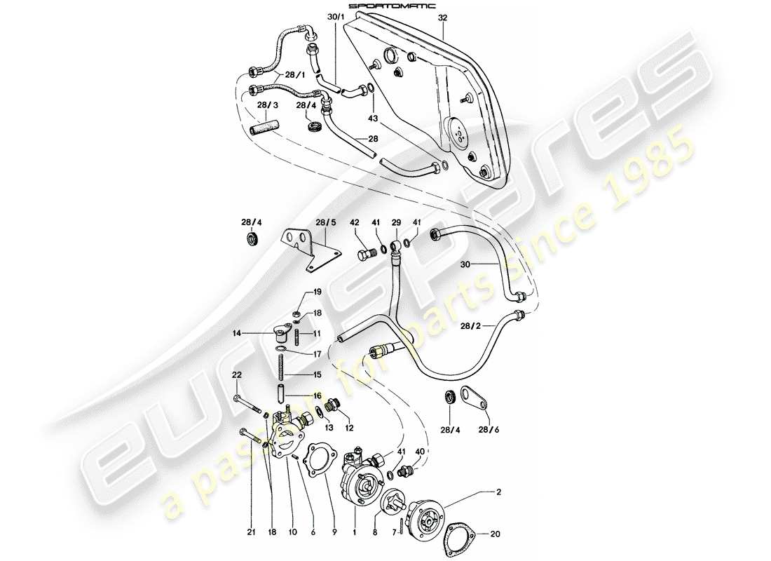 a part diagram from the porsche 914 parts catalogue