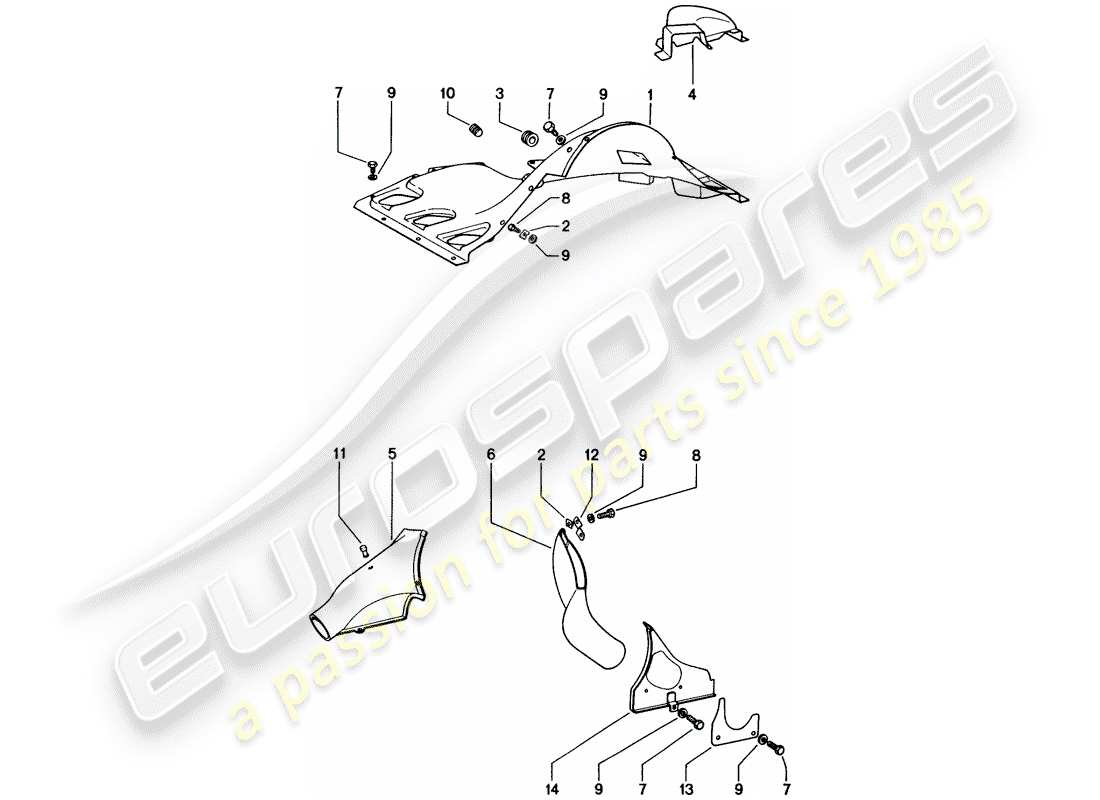 a part diagram from the porsche 914 parts catalogue