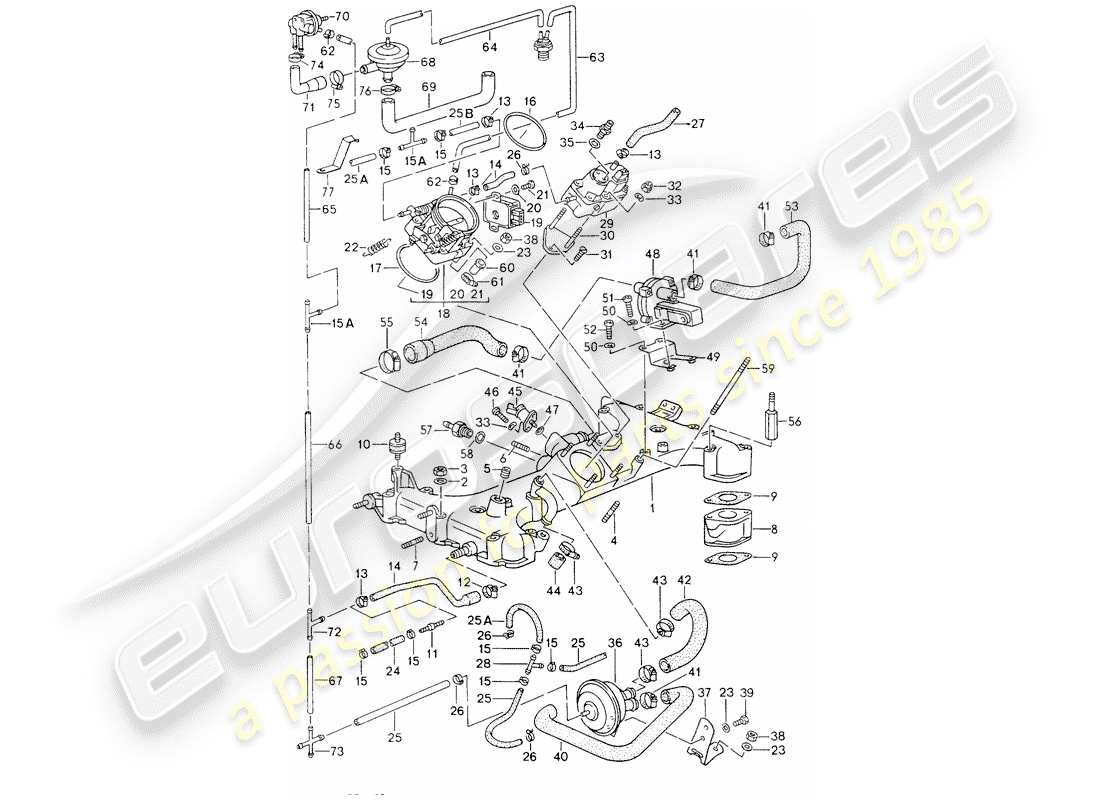 a part diagram from the porsche 964 parts catalogue