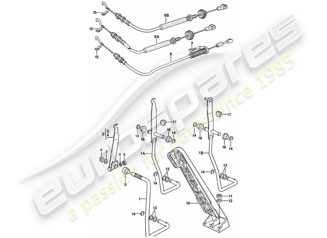 a part diagram from the porsche 924 parts catalogue