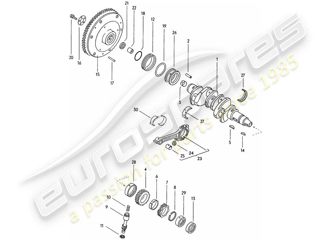 a part diagram from the porsche 914 parts catalogue