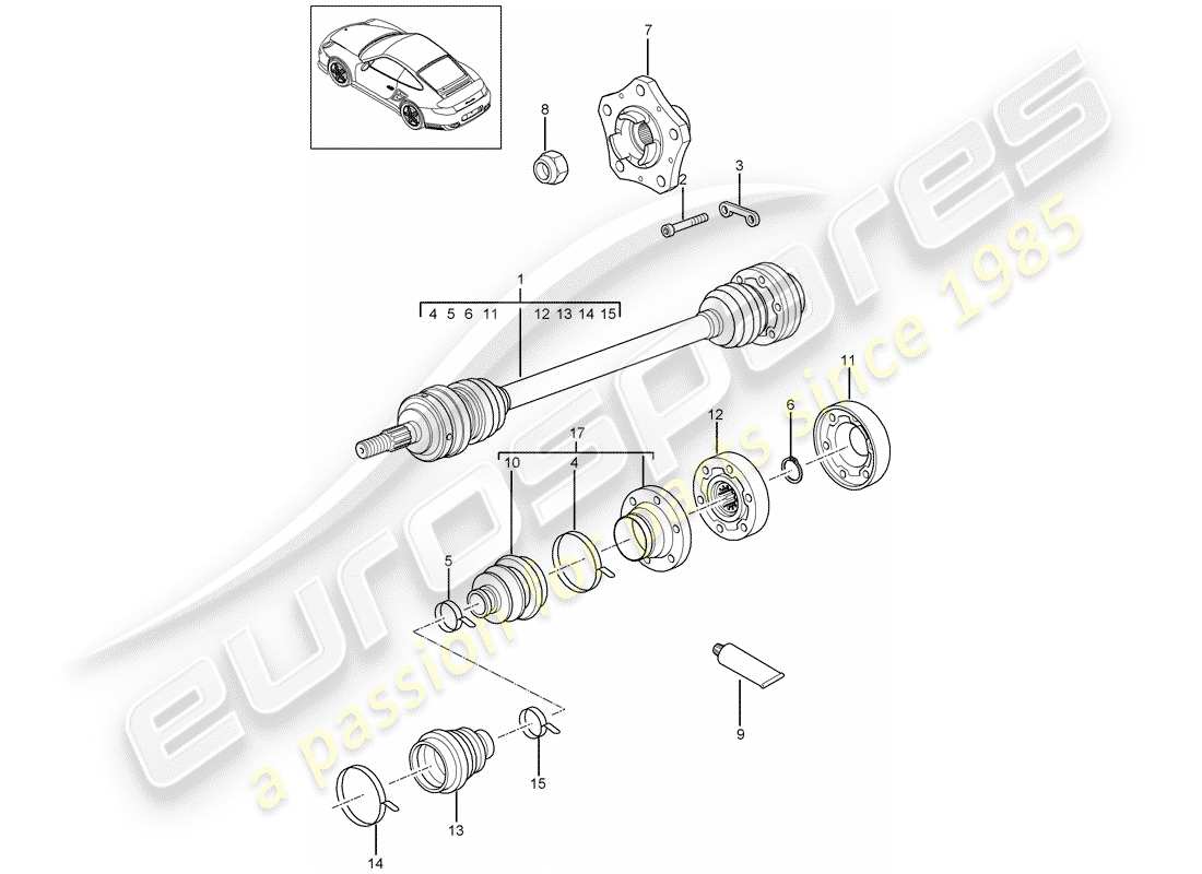 part diagram containing part number 99733202442