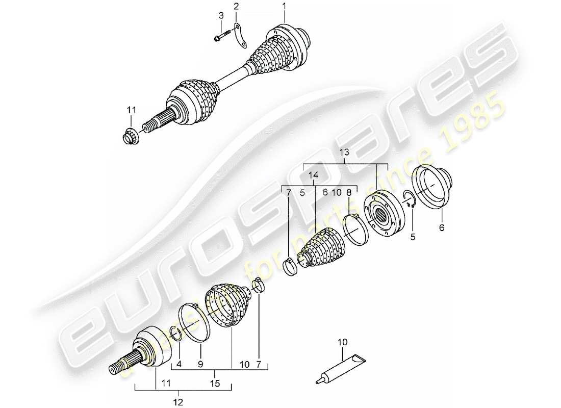 a part diagram from the porsche cayenne parts catalogue