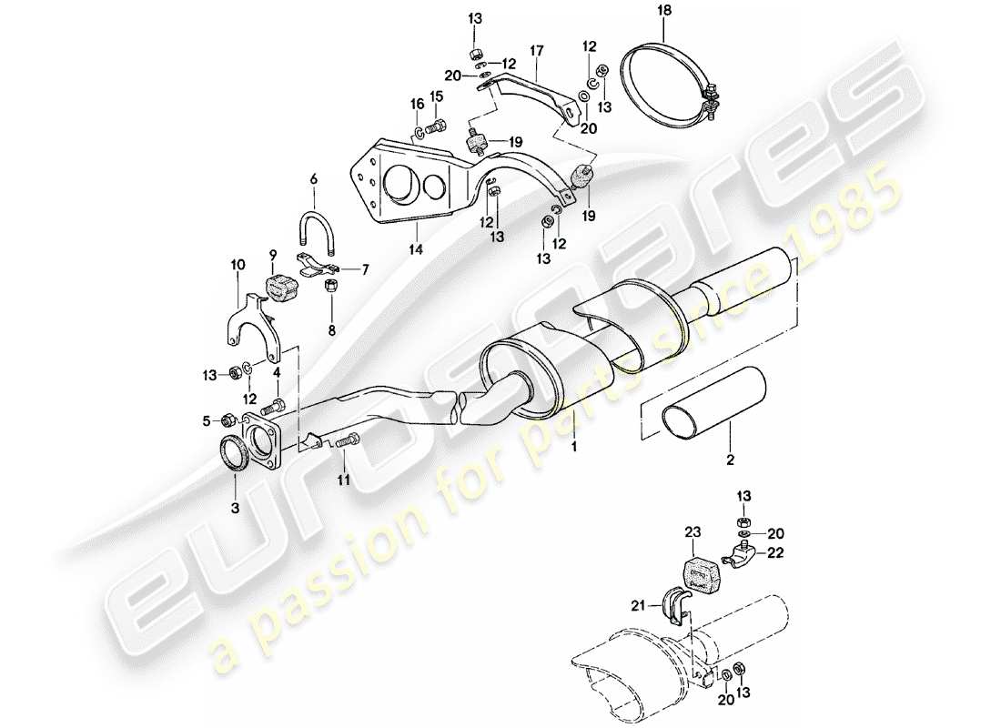 a part diagram from the porsche 924 parts catalogue