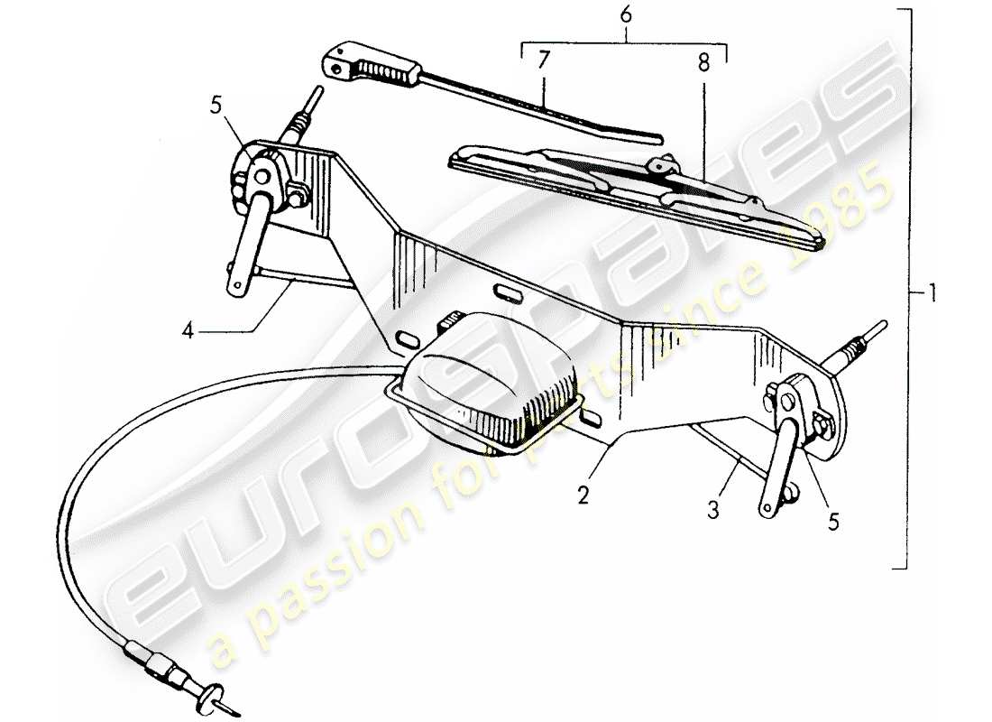 a part diagram from the porsche 356 parts catalogue