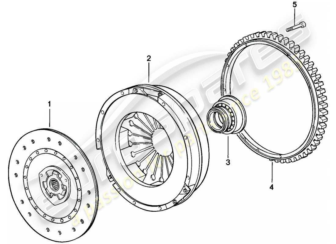 a part diagram from the porsche 944 parts catalogue