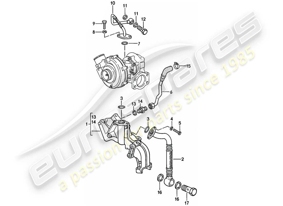 a part diagram from the porsche 944 parts catalogue