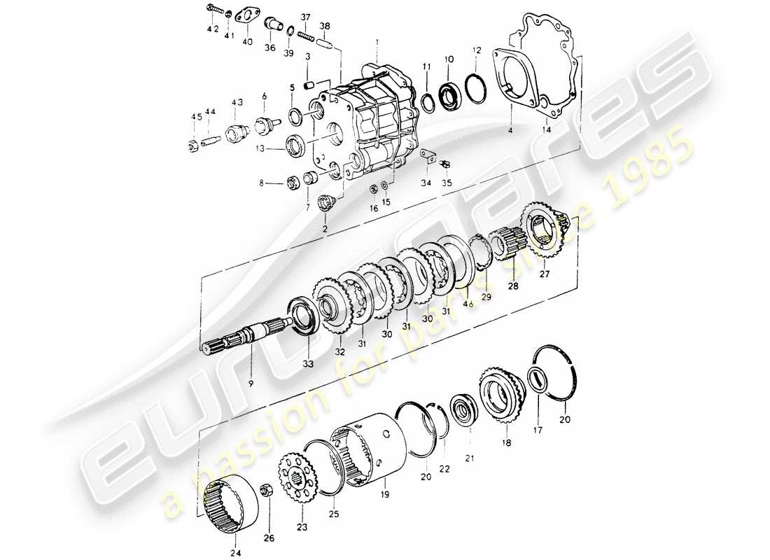 a part diagram from the porsche 964 parts catalogue