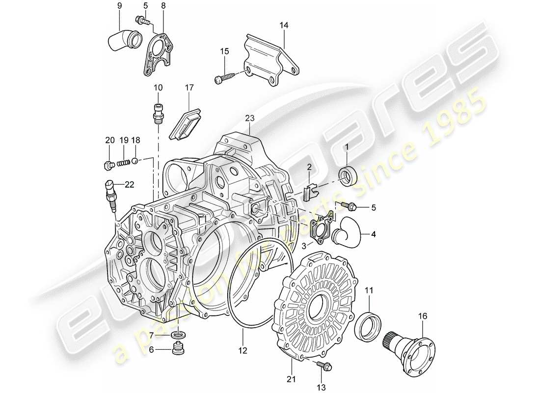 a part diagram from the porsche 997 t/gt2 parts catalogue