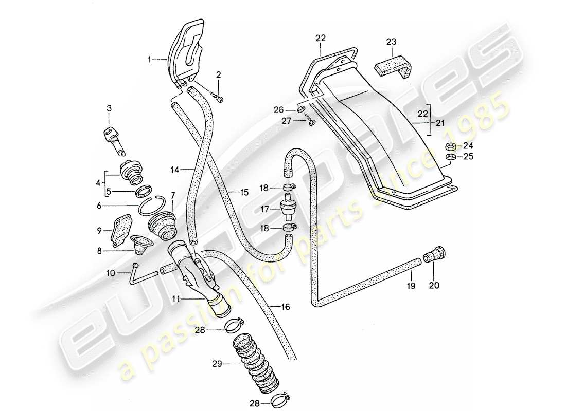 a part diagram from the porsche 944 (1990) parts catalogue