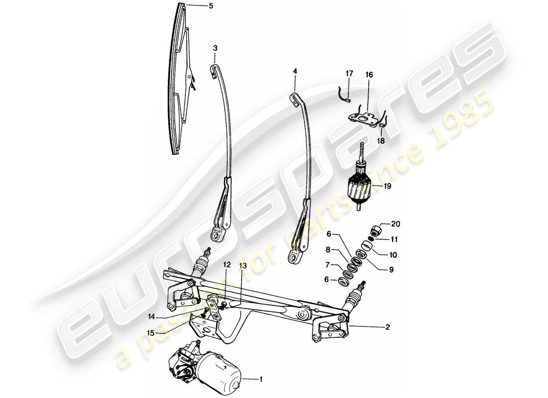 a part diagram from the porsche 914 parts catalogue