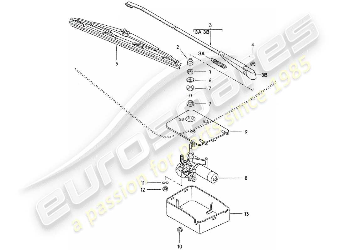 a part diagram from the porsche 924 parts catalogue