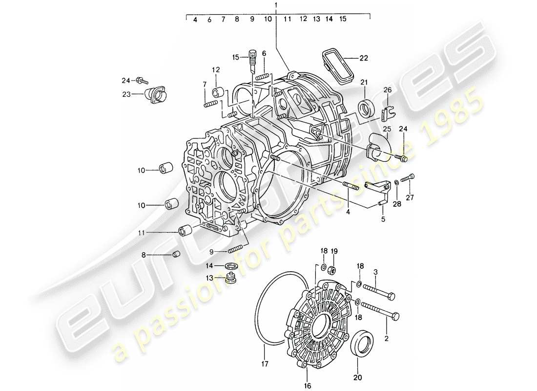 a part diagram from the porsche 993 parts catalogue