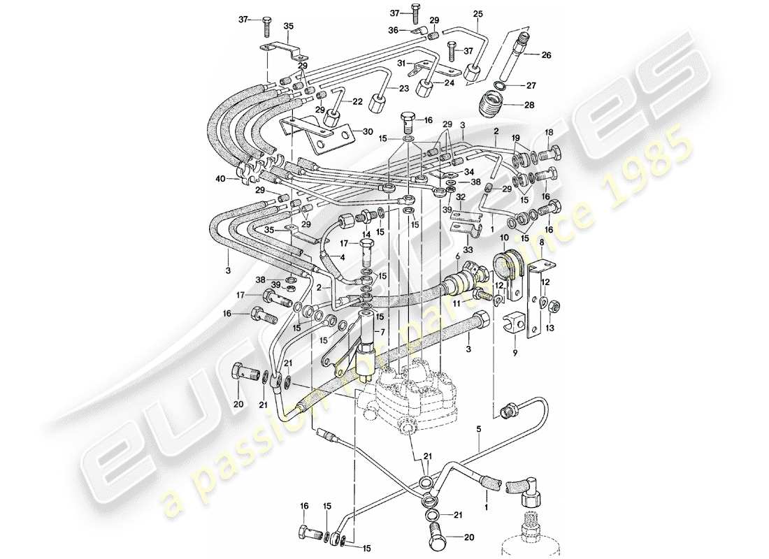 a part diagram from the porsche 924 (1981) parts catalogue