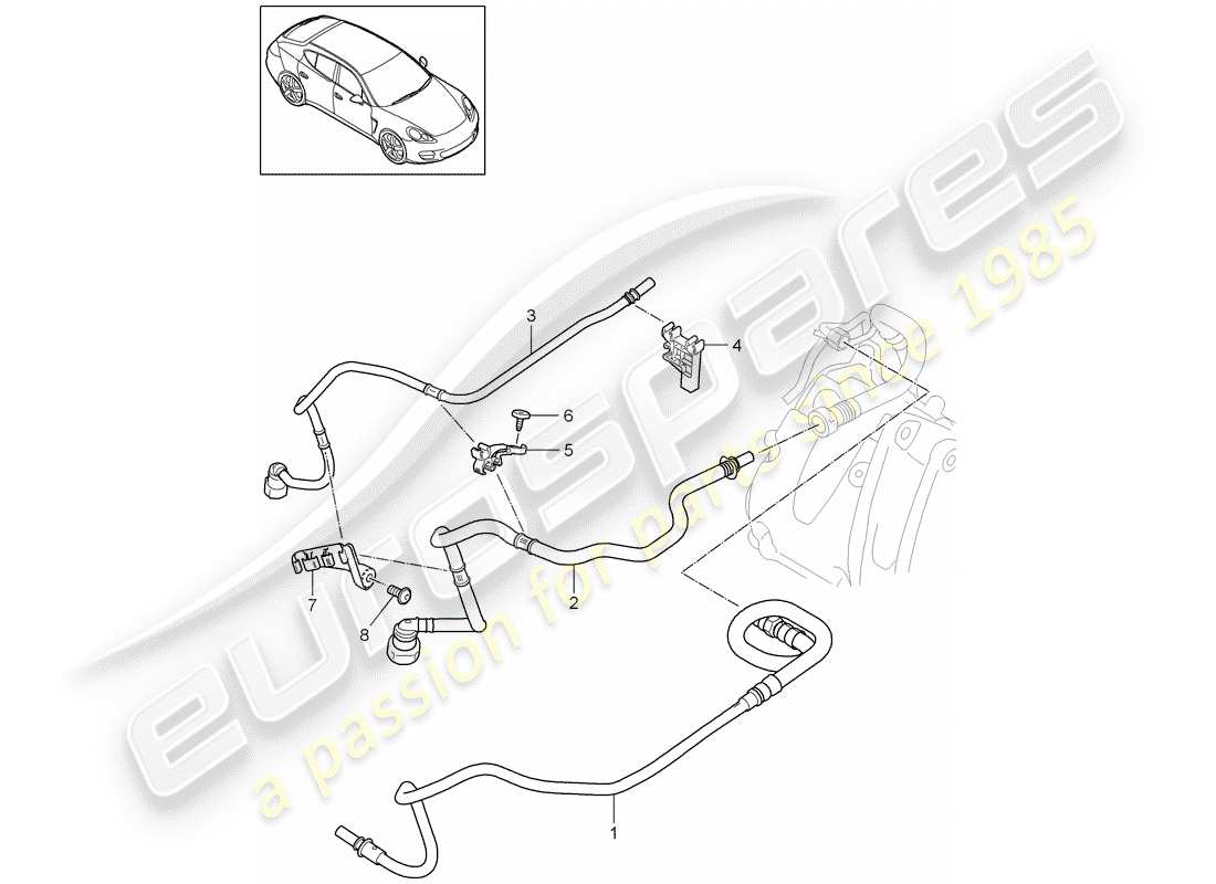 a part diagram from the porsche panamera parts catalogue