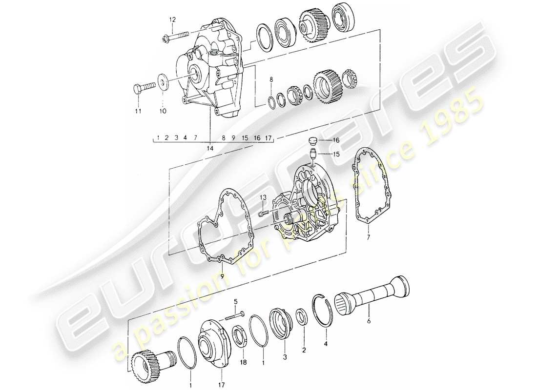 a part diagram from the porsche 964 parts catalogue