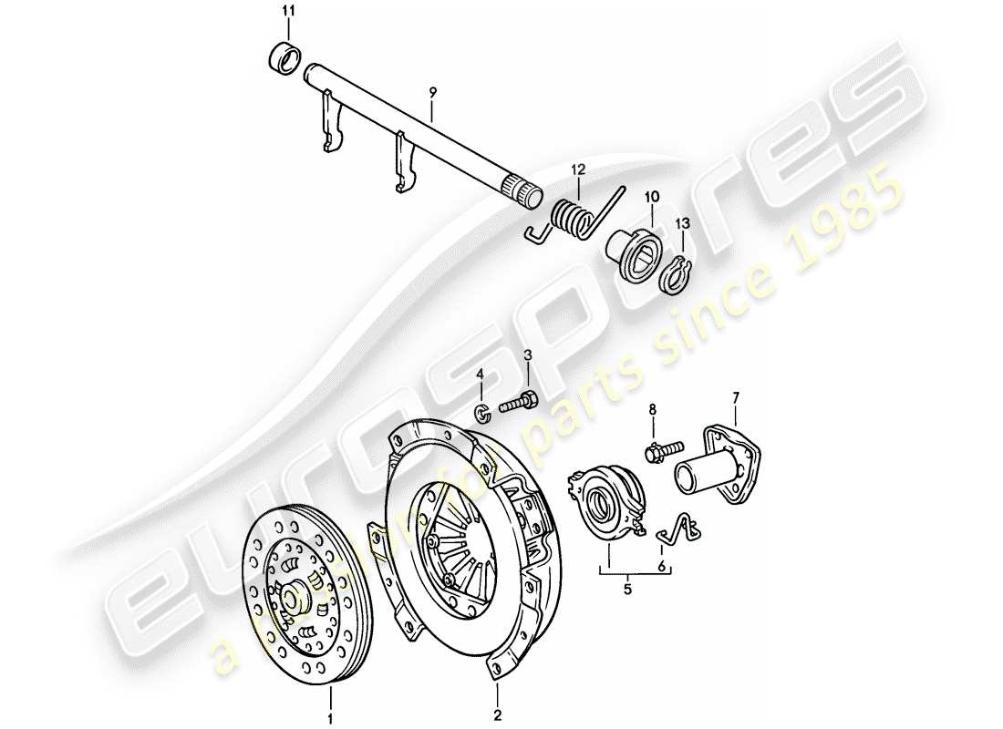 a part diagram from the porsche 924 parts catalogue