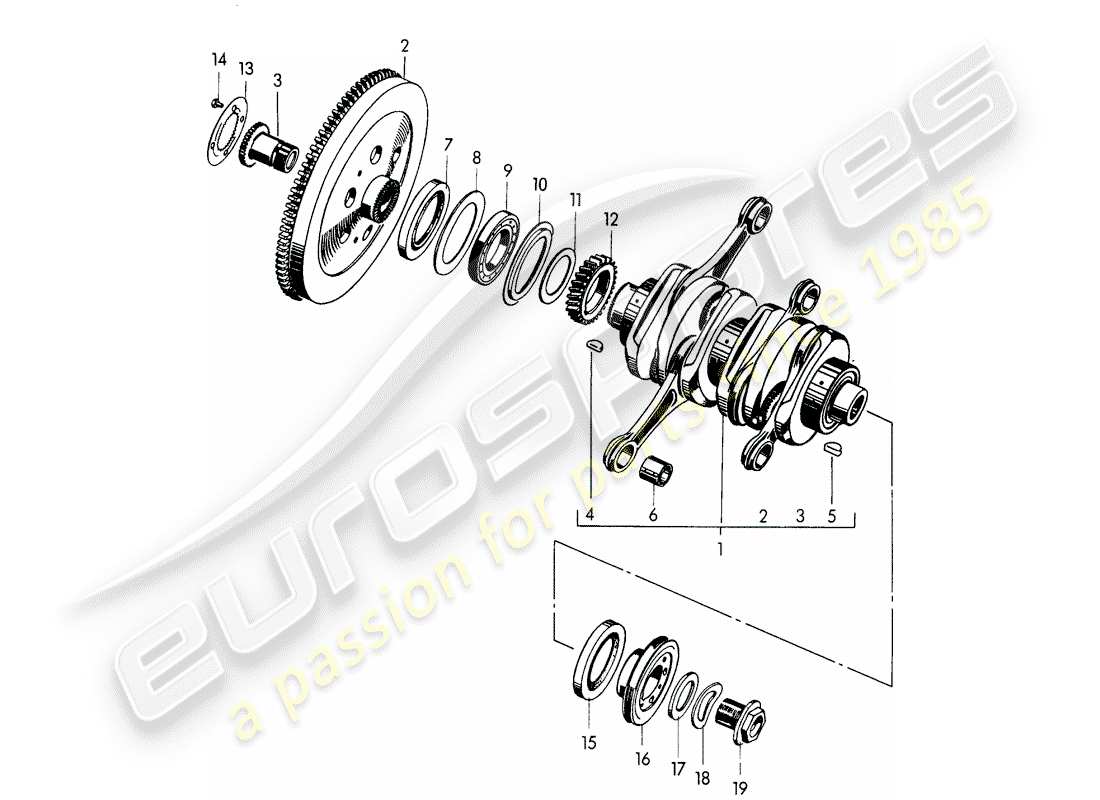 a part diagram from the porsche 356 parts catalogue