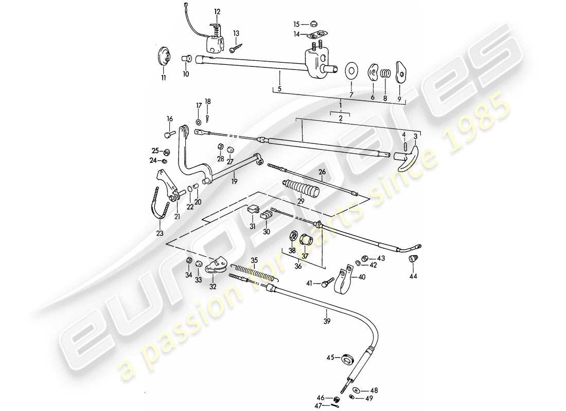 a part diagram from the porsche 356b/356c (1965) parts catalogue