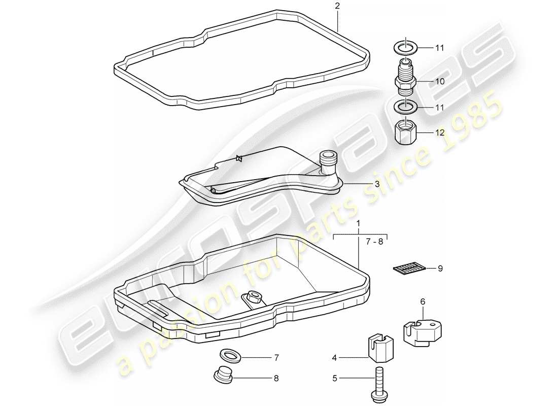 a part diagram from the porsche 996 parts catalogue