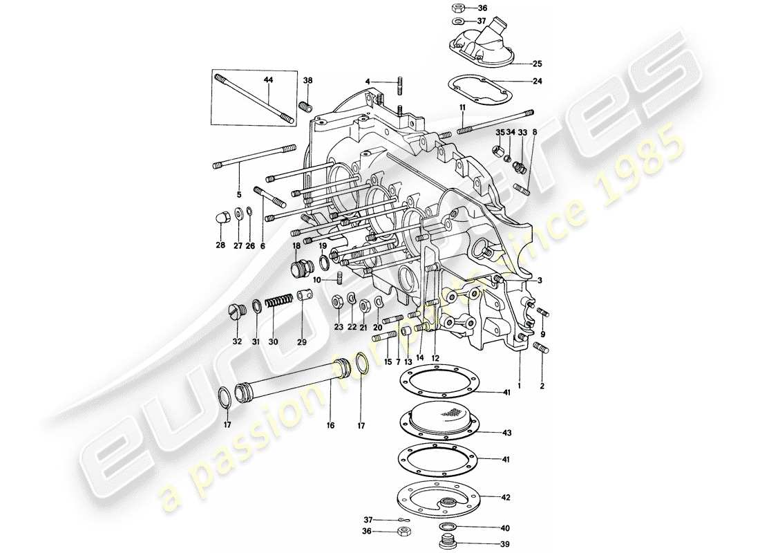 a part diagram from the porsche 914 parts catalogue