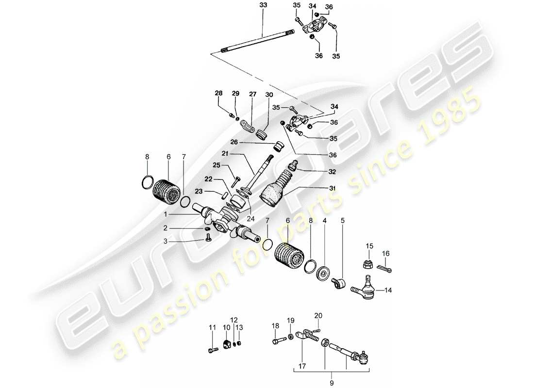 a part diagram from the porsche 914 parts catalogue