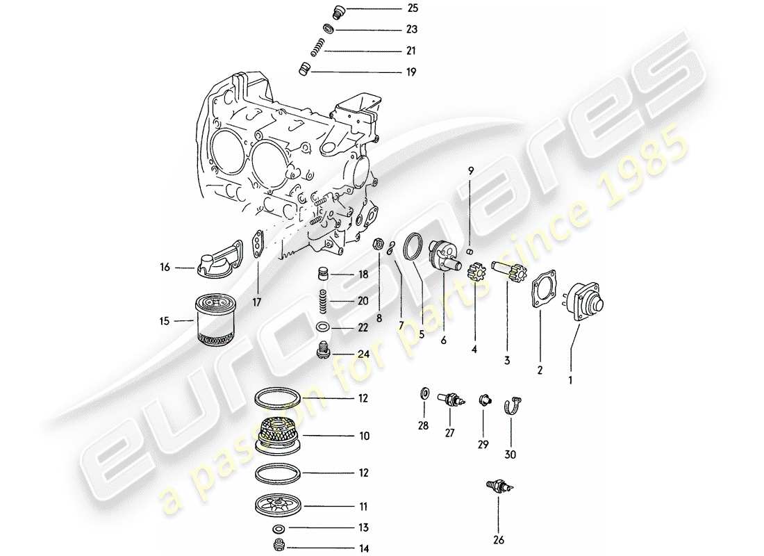 a part diagram from the porsche 914 parts catalogue