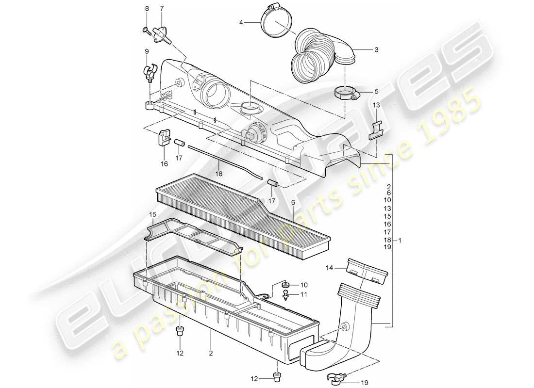 a part diagram from the porsche 997 parts catalogue