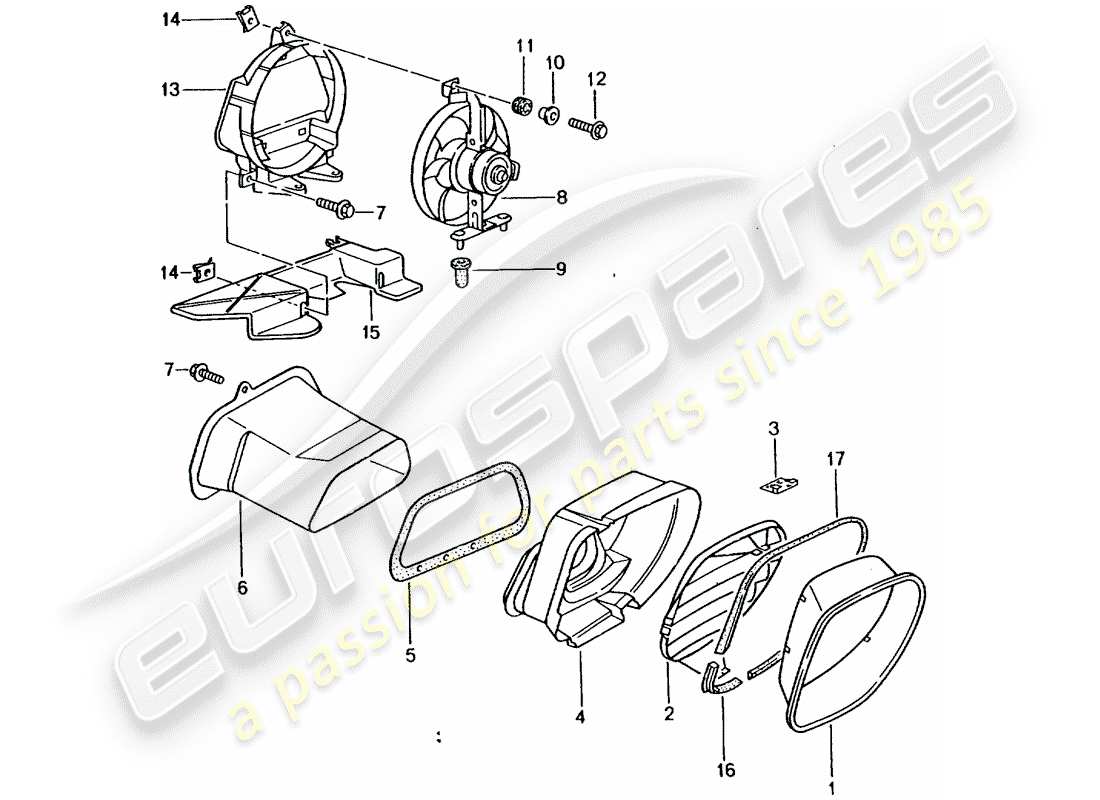 a part diagram from the porsche boxster parts catalogue