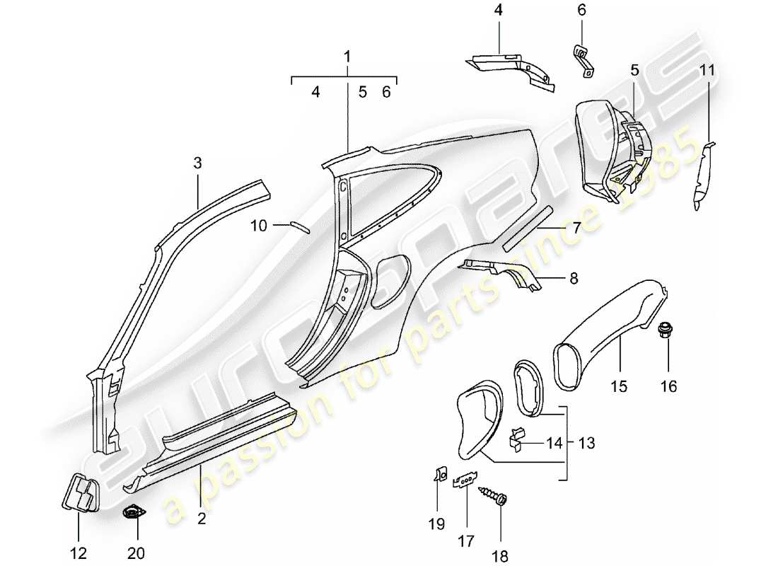 part diagram containing part number 99650396603