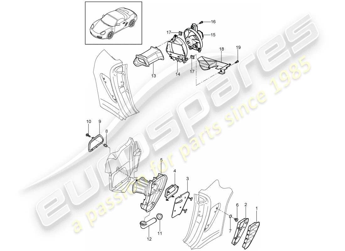 a part diagram from the porsche boxster 987 (2009) parts catalogue