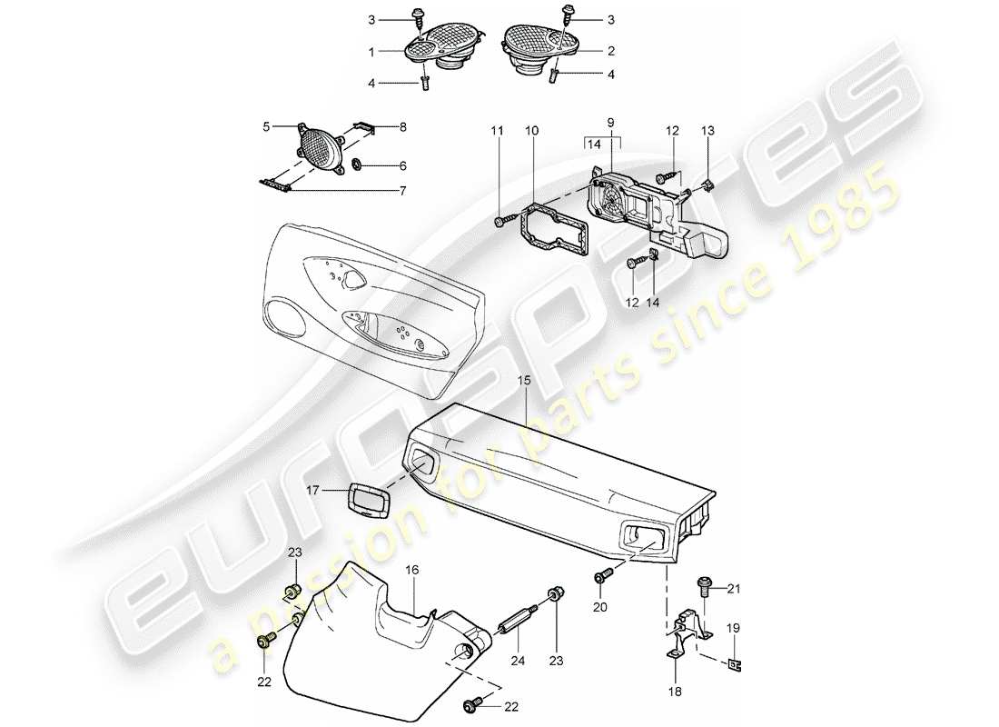 a part diagram from the porsche 996 parts catalogue