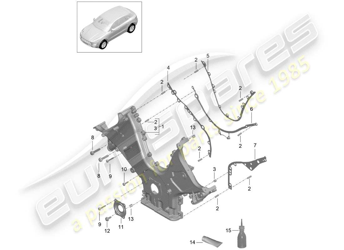 a part diagram from the porsche macan parts catalogue