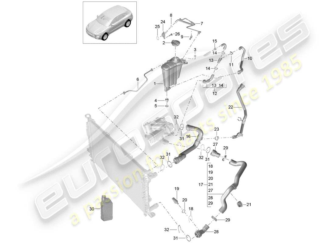 part diagram containing part number 95b121049e