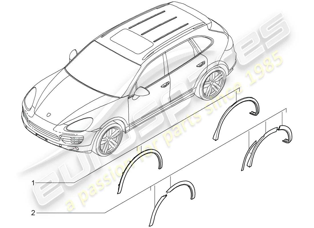 a part diagram from the porsche tequipment cayenne (2004) parts catalogue