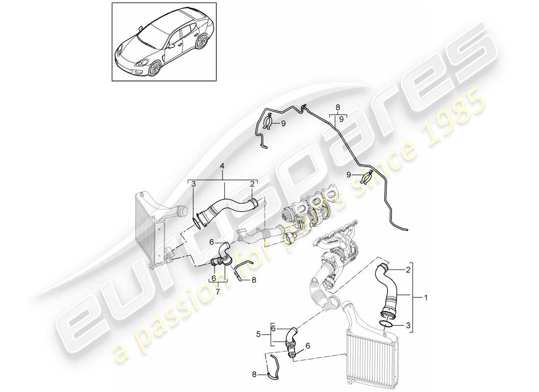 a part diagram from the porsche panamera 970 (2011) parts catalogue