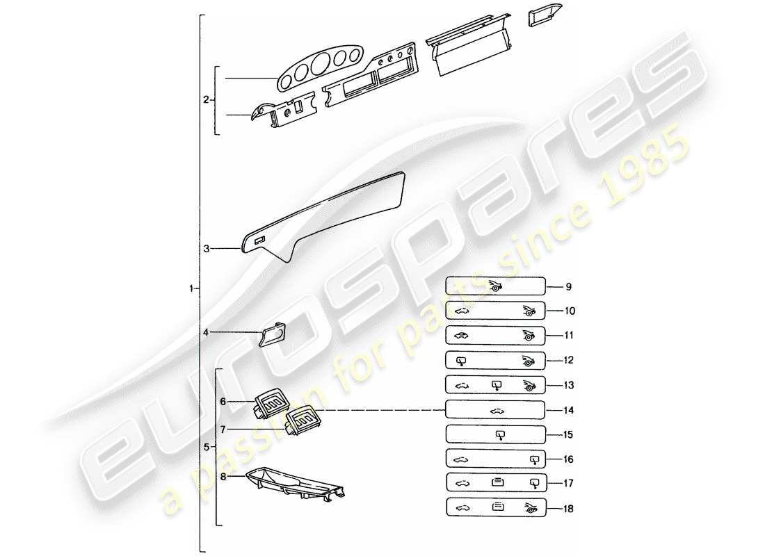 a part diagram from the porsche tequipment catalogue (2004) parts catalogue