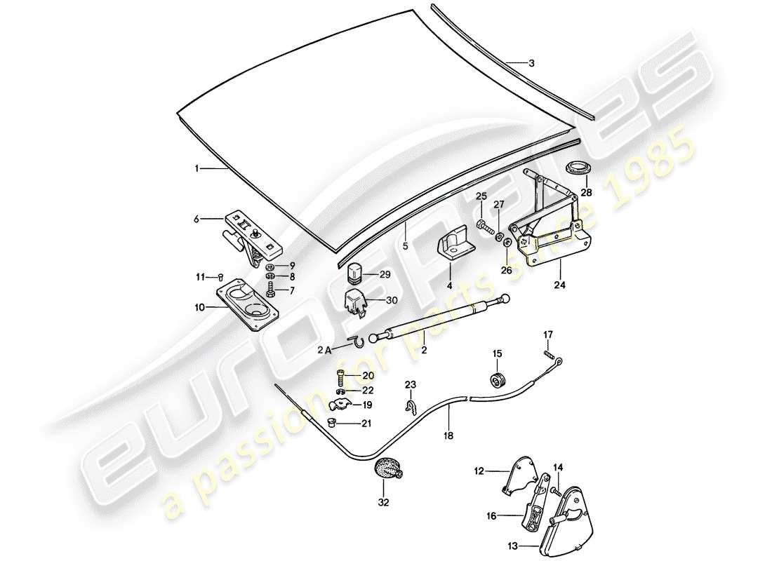 a part diagram from the porsche 928 (1981) parts catalogue