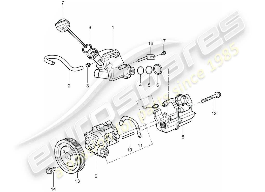 a part diagram from the porsche 996 (2002) parts catalogue