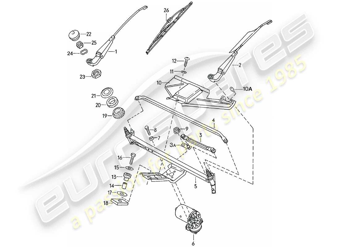 a part diagram from the porsche 924 parts catalogue