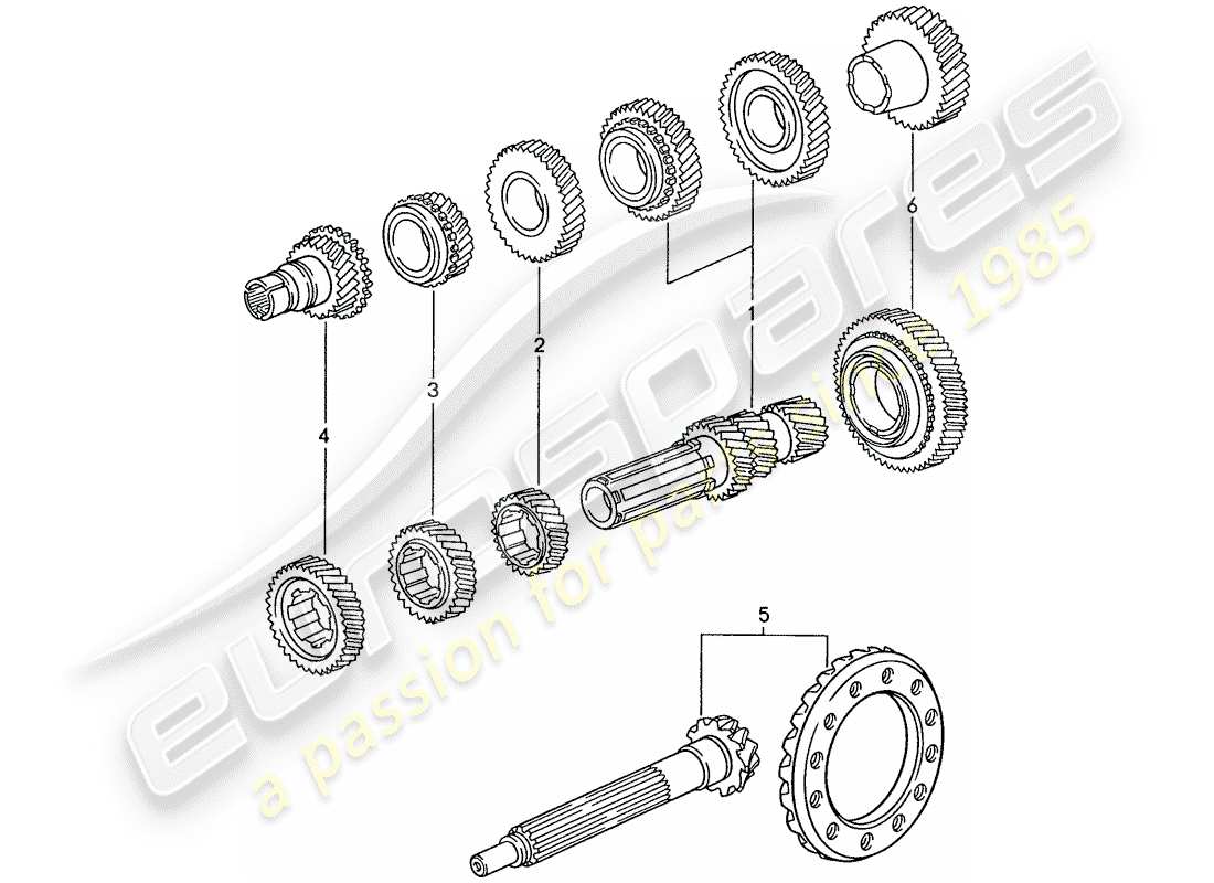 a part diagram from the porsche 928 parts catalogue