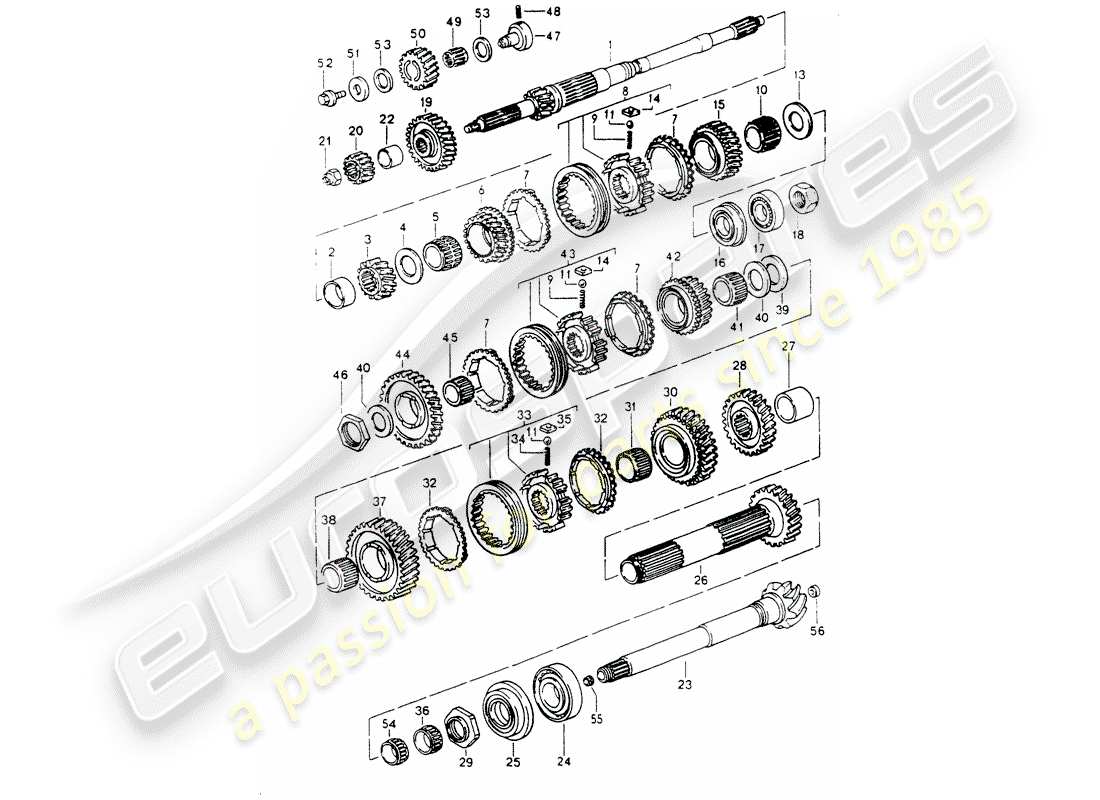 a part diagram from the porsche 964 parts catalogue