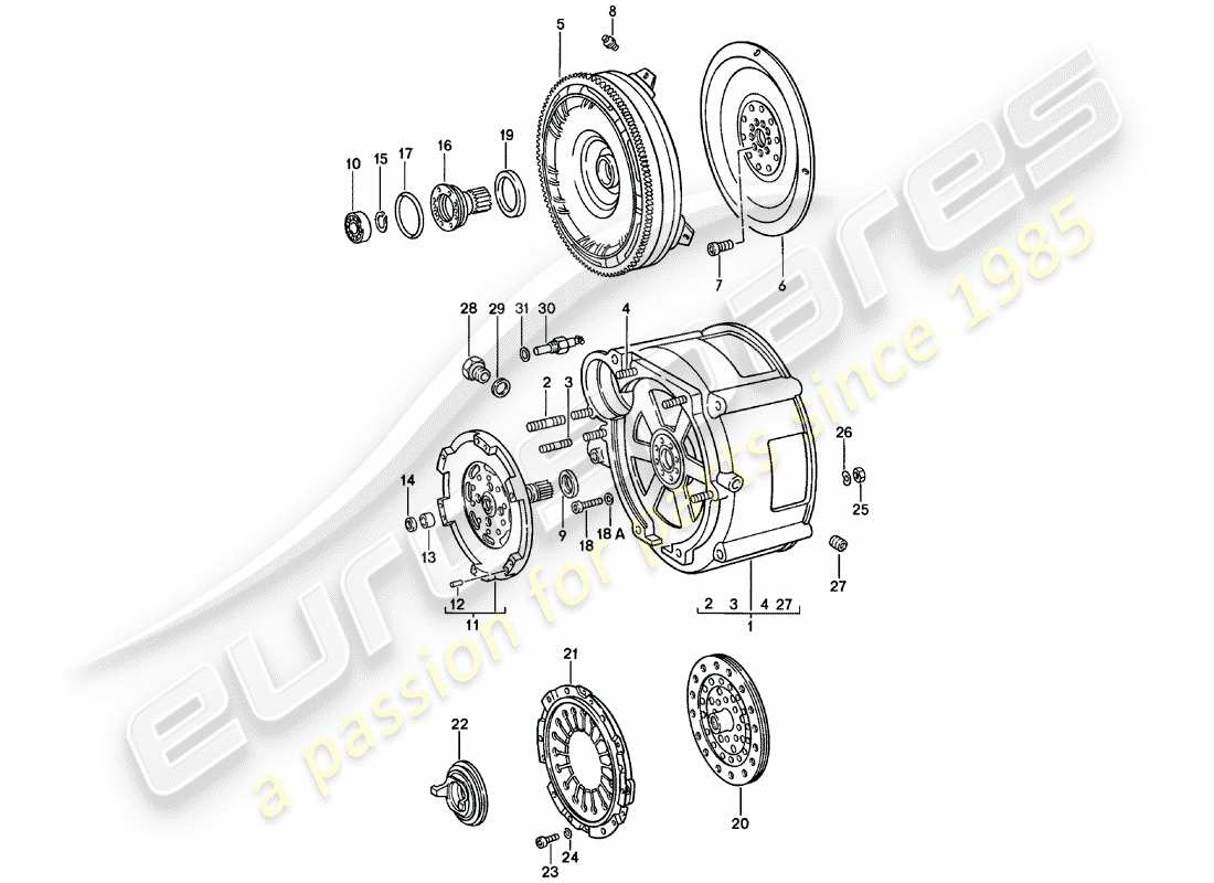 a part diagram from the porsche 911 (1981) parts catalogue