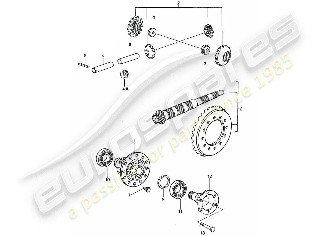 a part diagram from the porsche 968 parts catalogue