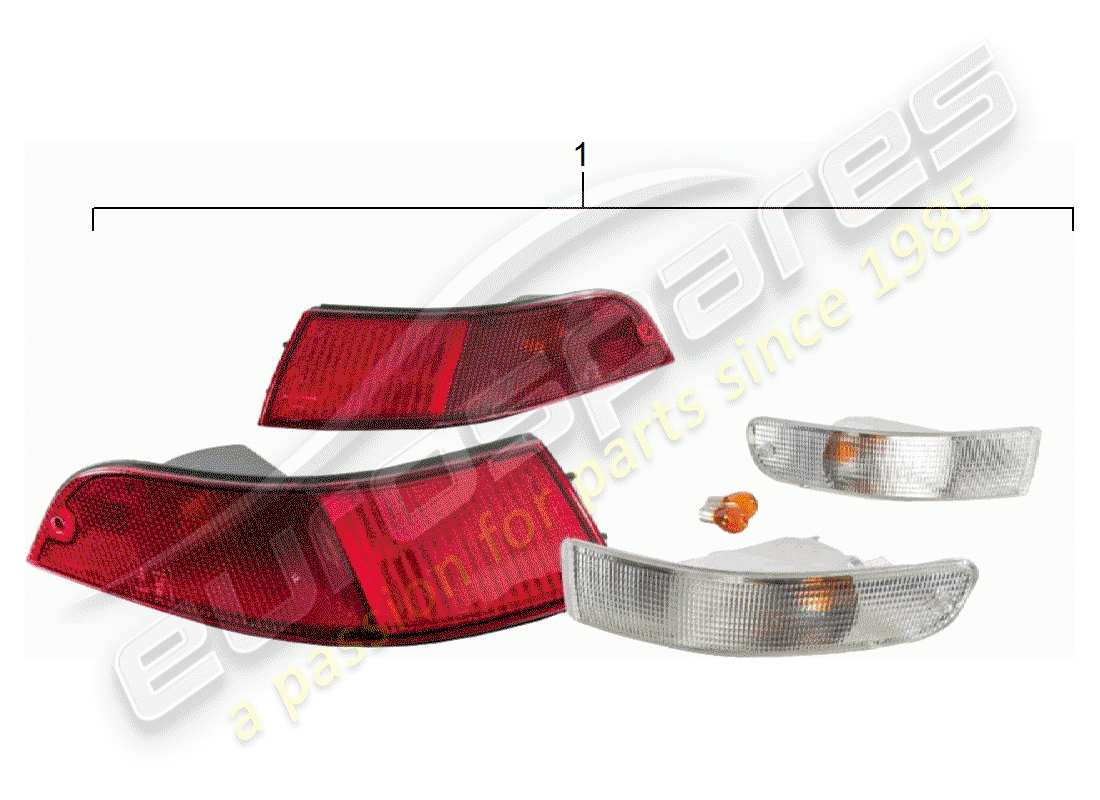 a part diagram from the porsche classic accessories (2004) parts catalogue