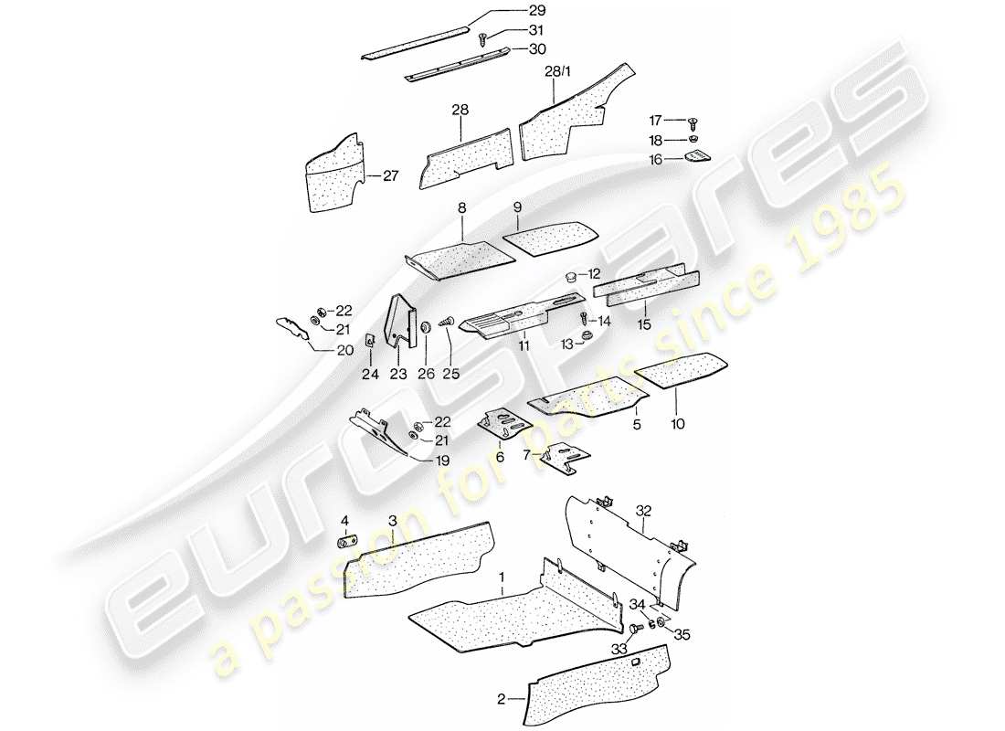 a part diagram from the porsche 911 (1975) parts catalogue