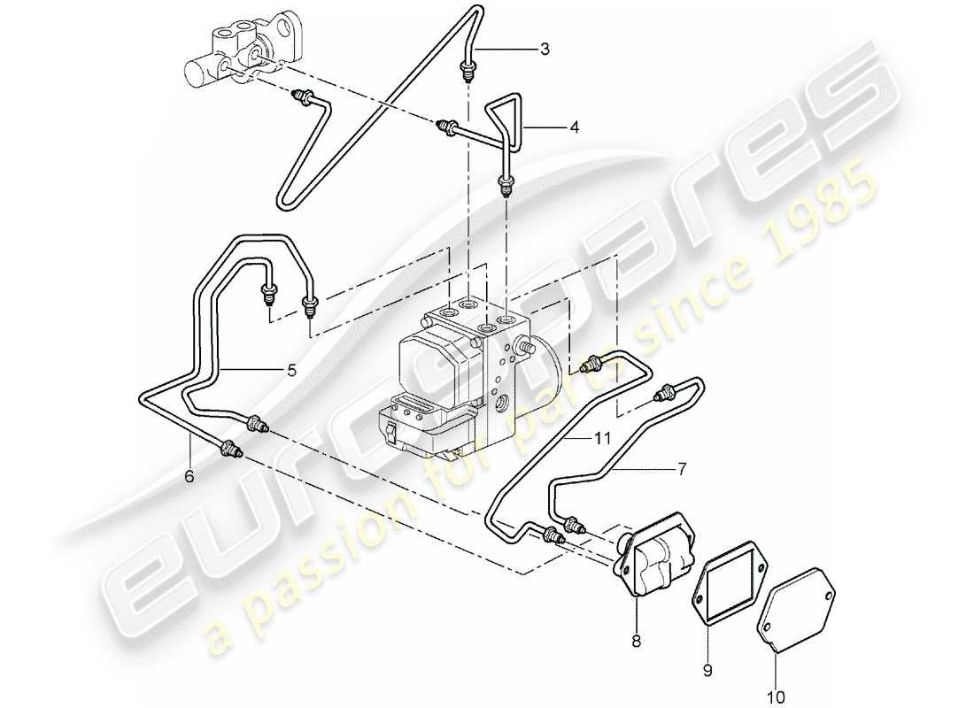 a part diagram from the porsche 996 parts catalogue